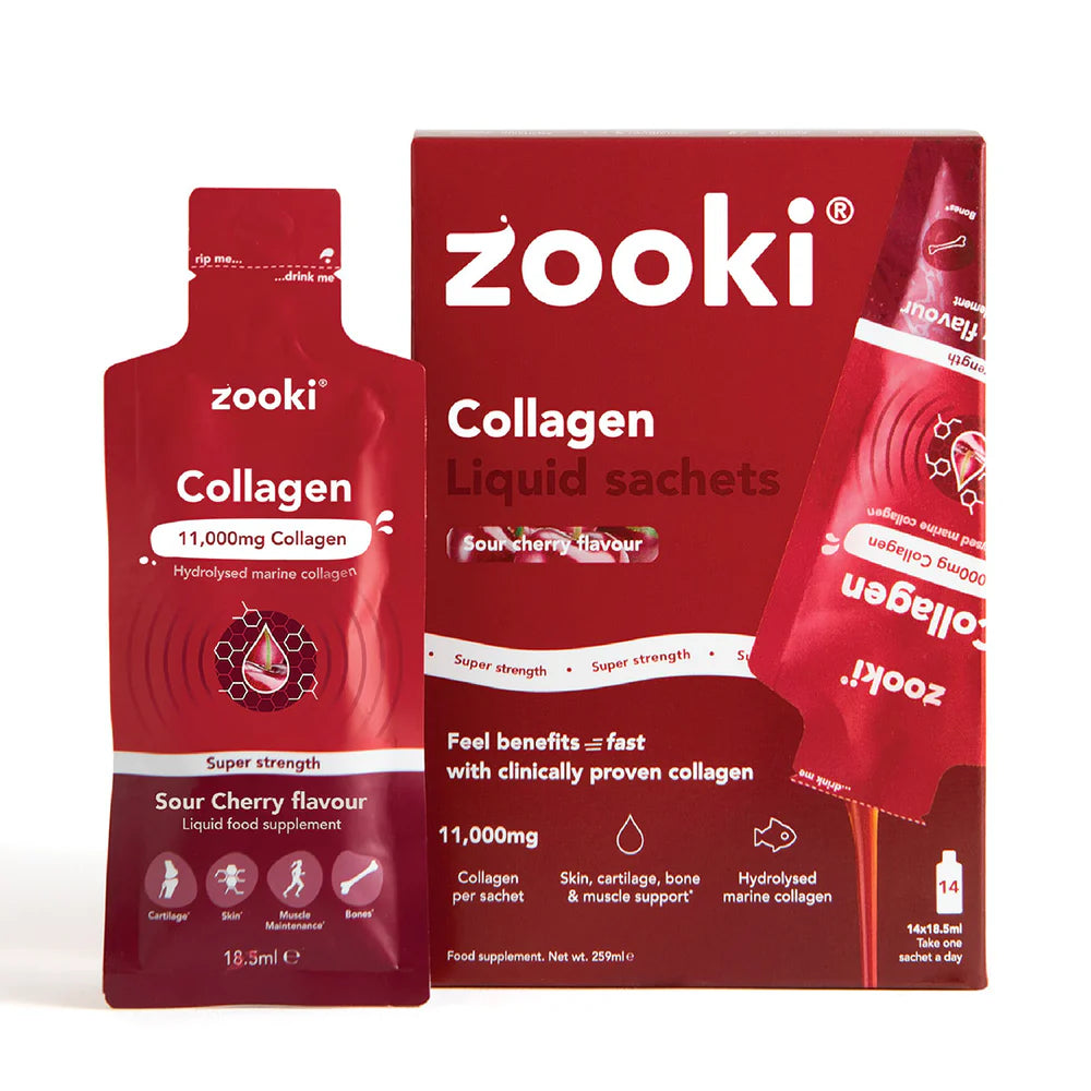 Zooki Collagen Liquid Sachets collagen supplements sour cherry
