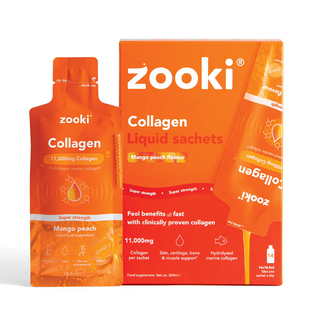 Zooki Collagen Liquid sachets collagen supplements mango peach