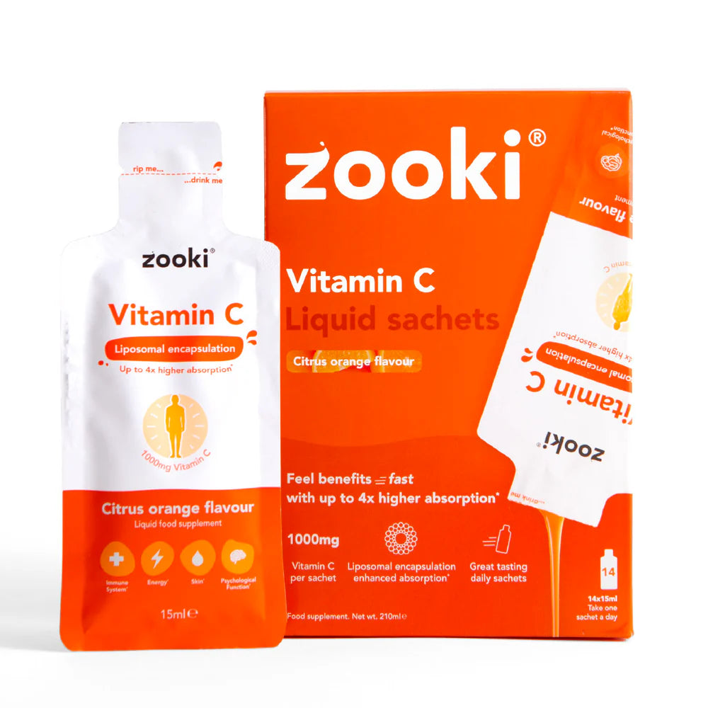 Zooki Vitamin C liquid sachets packaging 
