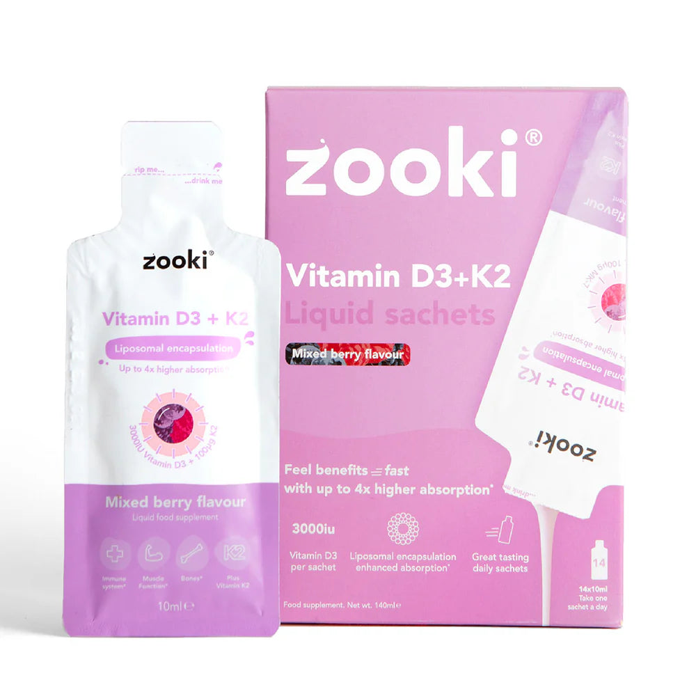 Zooki Vitamin D3+K2 liquid sachets 